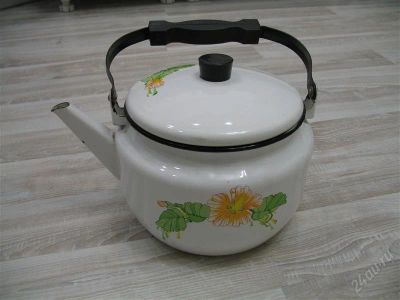 Лот: 2438343. Фото: 1. Чайник эмалированный. Чайники, кофемашины, кулеры