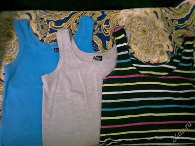 Лот: 2728956. Фото: 1. майки 3 шт одним лотом 44 - 46... Футболки, топы и майки
