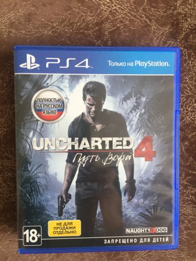 Лот: 11739589. Фото: 1. uncharted 4, русский язык диск... Игры для консолей