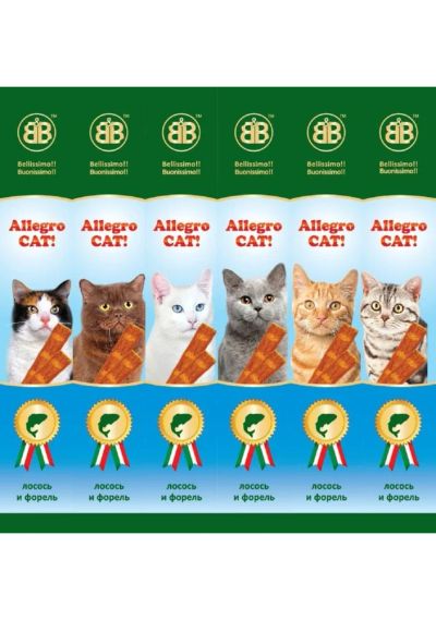 Лот: 6496630. Фото: 1. Лакомство B&B Allegro Cat для... Корма