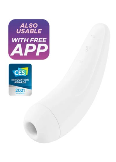 Лот: 22059225. Фото: 1. Satisfyer Curvy 2+ Белый Вакуумный... Игрушки