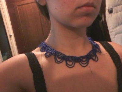 Лот: 3469810. Фото: 1. колье из синего бисера. Бижутерия ручной работы