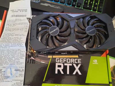 Лот: 18791340. Фото: 1. 6Gb Gigabyte RTX 2060 D6 6G GV-N2060D6-6GD... Видеокарты