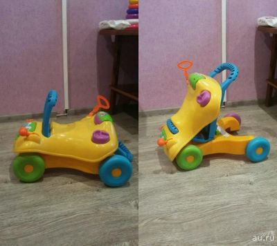 Лот: 10575149. Фото: 1. Толокар машинка 2 в 1. Ходунки, прыгунки, качели