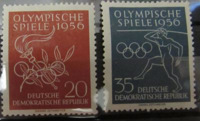 Лот: 11397861. Фото: 1. ГДР 1956 Летние Олимпийские игры... Марки