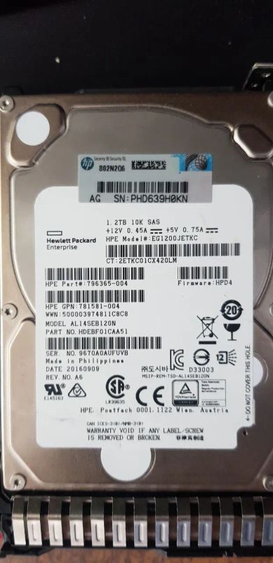 Лот: 20361725. Фото: 1. hp sas hdd 2.5 1.2tb 10k. Жёсткие диски (HDD)