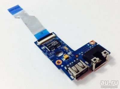Лот: 17086520. Фото: 1. Плата с разьемами USB и LAN 48... Платы расширения, контроллеры, доп. порты