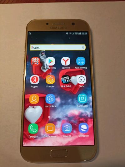 Лот: 19706033. Фото: 1. Samsung Galaxy A5 2017(Gold... Смартфоны