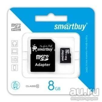 Лот: 9067123. Фото: 1. 8Gb Карта Памяти Microsdhc Smart... Карты памяти