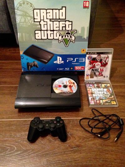 Лот: 10684265. Фото: 1. Playstation 3 (PS3) superslim... Консоли