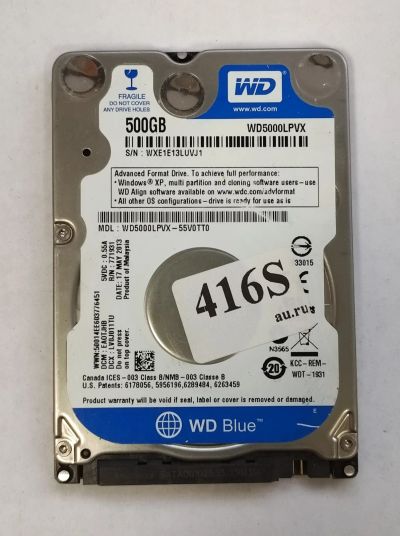 Лот: 18197216. Фото: 1. Жесткий диск SATA-III 2,5 WD WD5000LPVX... Жёсткие диски (HDD)