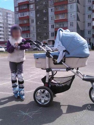 Лот: 2960756. Фото: 1. Коляска Трехколесная 2 в 1 Очень... Коляски