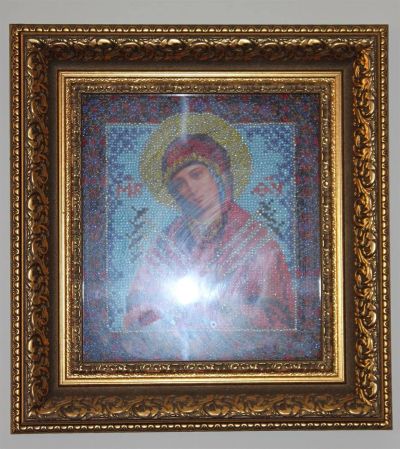 Лот: 3317351. Фото: 1. Икона Умягчение злых сердец. Вышивание