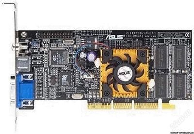 Лот: 2103491. Фото: 1. AGP ASUS V7100PRO 64. Видеокарты
