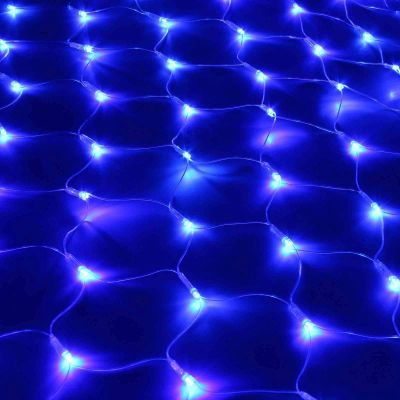 Лот: 8843447. Фото: 1. Гирлянда сетка синяя 120 Led. Гирлянды, шарики, новогодние аксессуары