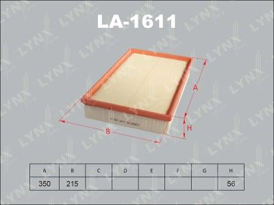 Лот: 13357112. Фото: 1. Lynx LA-1611 Воздушный фильтр. Расходные материалы