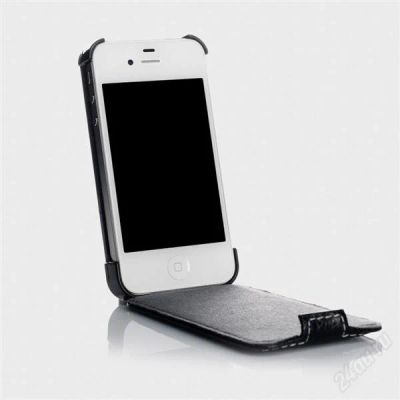 Лот: 1971479. Фото: 1. Кожаный чехол для iPhone 4/4S... Чехлы, бамперы