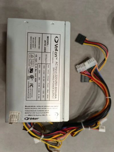 Лот: 25223838. Фото: 1. Блок питания 400w velton На проверку... Корпуса, блоки питания