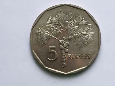 Лот: 12744260. Фото: 1. Сейшельские острова, 5 рупий... Азия