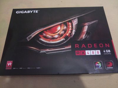 Лот: 16276487. Фото: 1. Gigabyte rx480 4GB. Видеокарты