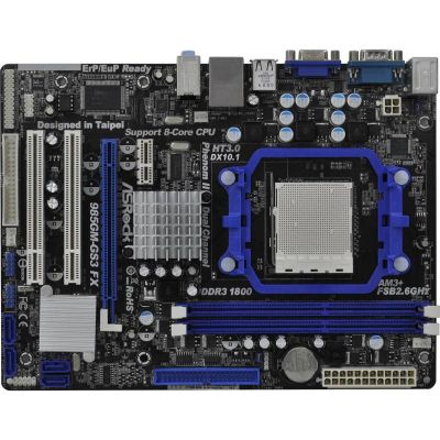 Лот: 9718493. Фото: 1. ASRock 960GM-GS3 FX+AMD Sempron... Материнские платы