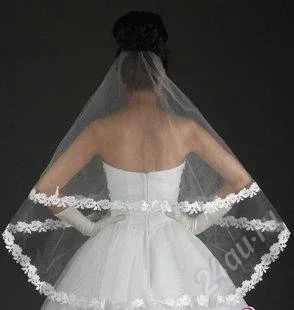 Лот: 2584701. Фото: 1. Фата белая 135-175 см. Фаты, вуали, шляпки