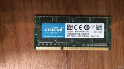 Лот: 17641299. Фото: 1. Crucial CT51264BF160B DDR-III... Оперативная память