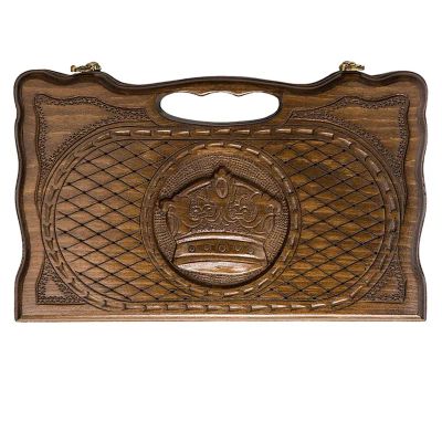 Лот: 22363113. Фото: 1. Нарды резные Haleyan Корона с... Шахматы, шашки, нарды