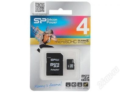 Лот: 1575891. Фото: 1. Карта памяти microSDHC "Silicon... Карты памяти