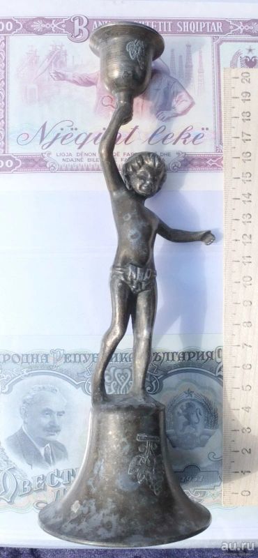 Лот: 17453849. Фото: 1. подсвечник настольный Мальчик... Подсвечники, канделябры