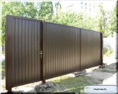 Лот: 11653868. Фото: 1. Ворота с калиткой 4х1х2м заполнение... Ворота, заборы, шлагбаумы