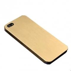 Лот: 3374225. Фото: 1. Стальной чехол на IPhone5-золотой-сталь. Чехлы, бамперы