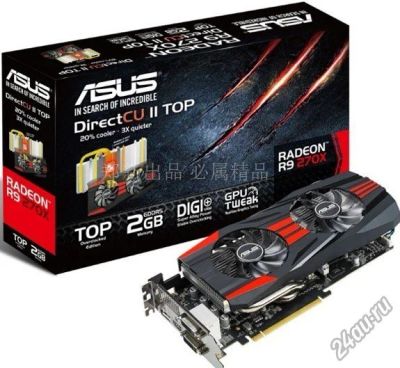 Лот: 4051454. Фото: 1. 2Gb Asus R9 270X DC2T-2GD5 TOP... Видеокарты