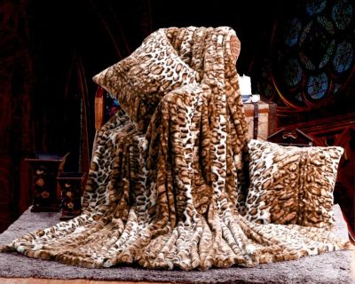 Лот: 7140584. Фото: 1. Плед Каменный леопард Kazanov... Пледы, покрывала
