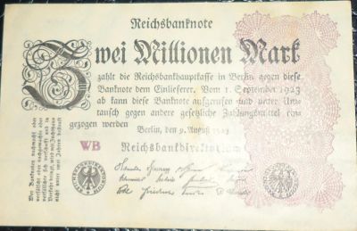 Лот: 4575249. Фото: 1. Банкнота 3 миллиона марок 1923... Германия и Австрия