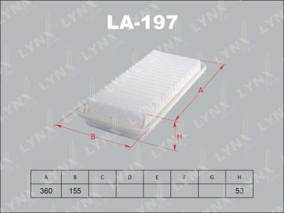 Лот: 13357174. Фото: 1. Lynx LA-197 Воздушный фильтр. Расходные материалы