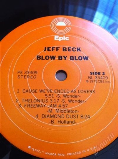 Лот: 867818. Фото: 1. JEFF BECK "BLOW BY BLOW" LP EPIC... Аудиозаписи