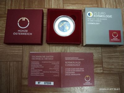 Лот: 24964998. Фото: 1. Австрия 25 евро 2015 Космос Космология... Европа