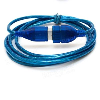 Лот: 10618796. Фото: 1. Кабель USB папа-мама синий 1,5M. Шлейфы, кабели, переходники