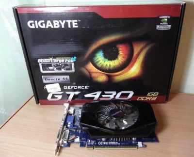 Лот: 11826249. Фото: 1. Видеокарта Geforce GT430 Gigabyte... Видеокарты