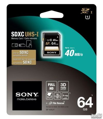 Лот: 8954757. Фото: 1. Карта памяти SDXC 64Gb Sony Class10... Карты памяти