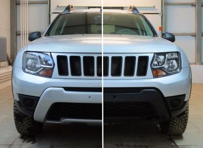 Лот: 15738385. Фото: 1. Renault Duster Накладка на передний... Детали тюнинга