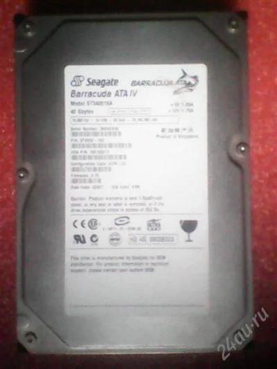 Лот: 2030939. Фото: 1. Винт Seagate 40 GB IDE. Жёсткие диски (HDD)