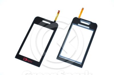 Лот: 16537071. Фото: 1. Тачскрин для Samsung S5233 (черные... Дисплеи, дисплейные модули, тачскрины