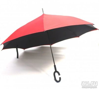 Лот: 10429997. Фото: 1. Зонт-наоборот антизонт Розовый... Зонты