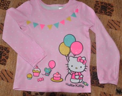 Лот: 15456831. Фото: 1. Блузон Hello Kitty рост 110-116... Рубашки, блузки, водолазки