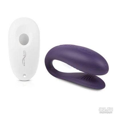 Лот: 9656034. Фото: 1. Фиолетовый вибратор для пар We-Vibe... Игрушки