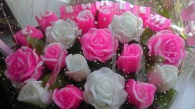 Лот: 10023835. Фото: 1. Корзина, букет роз из мыла на... Другое (цветы, букеты)