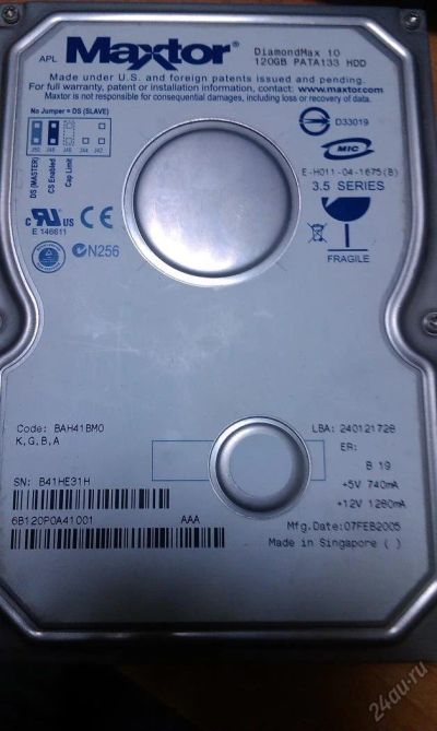 Лот: 5865069. Фото: 1. Жесткий диск Maxtor DiamondMax... Жёсткие диски (HDD)