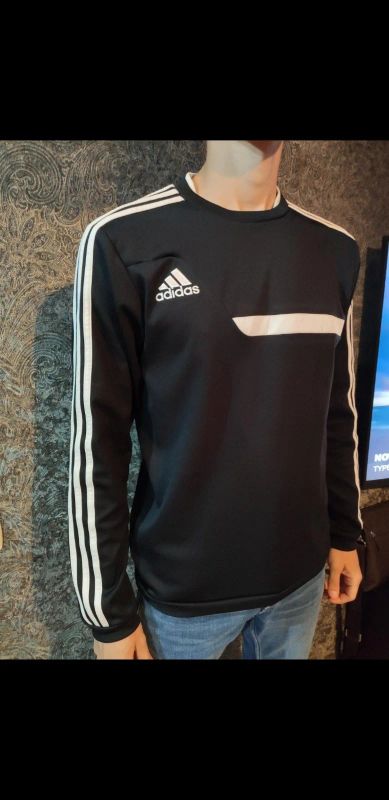 Лот: 16361061. Фото: 1. Толстовка adidas черная оригинал. Свитеры, толстовки, худи